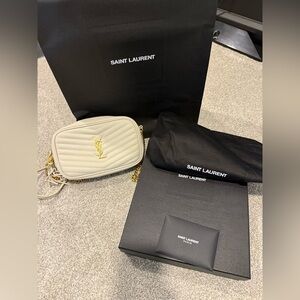 Saint Laurent Mini Lou in Quilted Leather